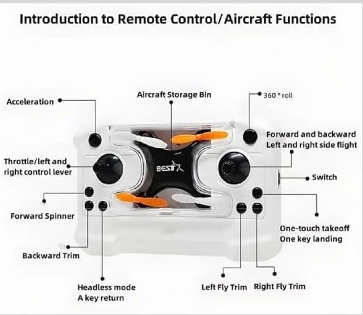 Mini pocket quadcopter drone | 360’ flip | altitude Hold
