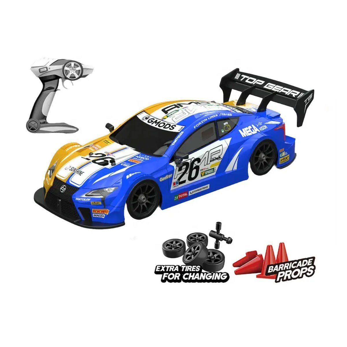 Whoosh metal RC car  |1 : 16 | Lights | 4WD | Drift | 30km/H