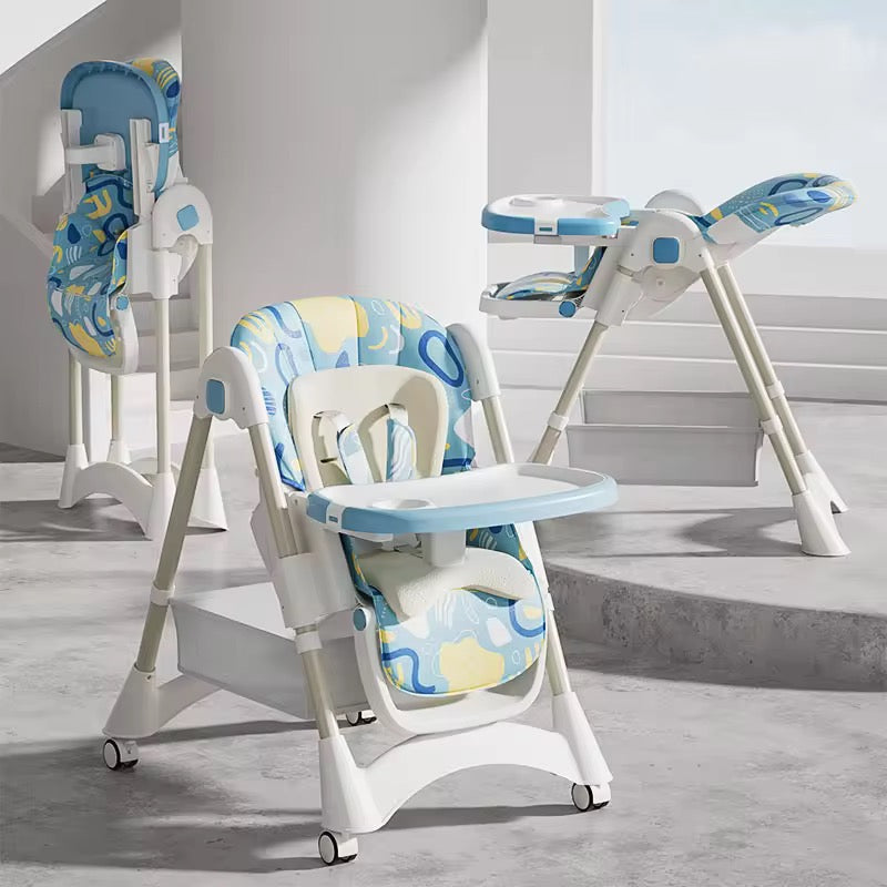 2 in 1 high chair with removable feeding tray | storage | luxury | adjustable