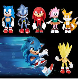 Sonic the hedgehog family figure set