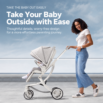 Kidspark Bellini baby stroller | High view reversible seat | All terrain wheels | sleekest design | luxury redefined