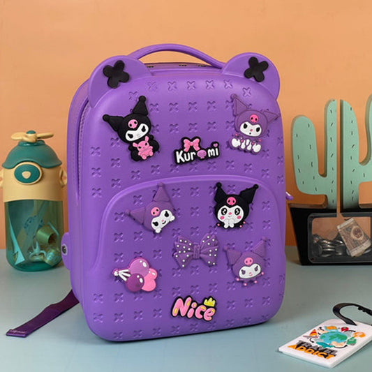 Crocs Style Silicone Backpack with DIY Jibbitz purple