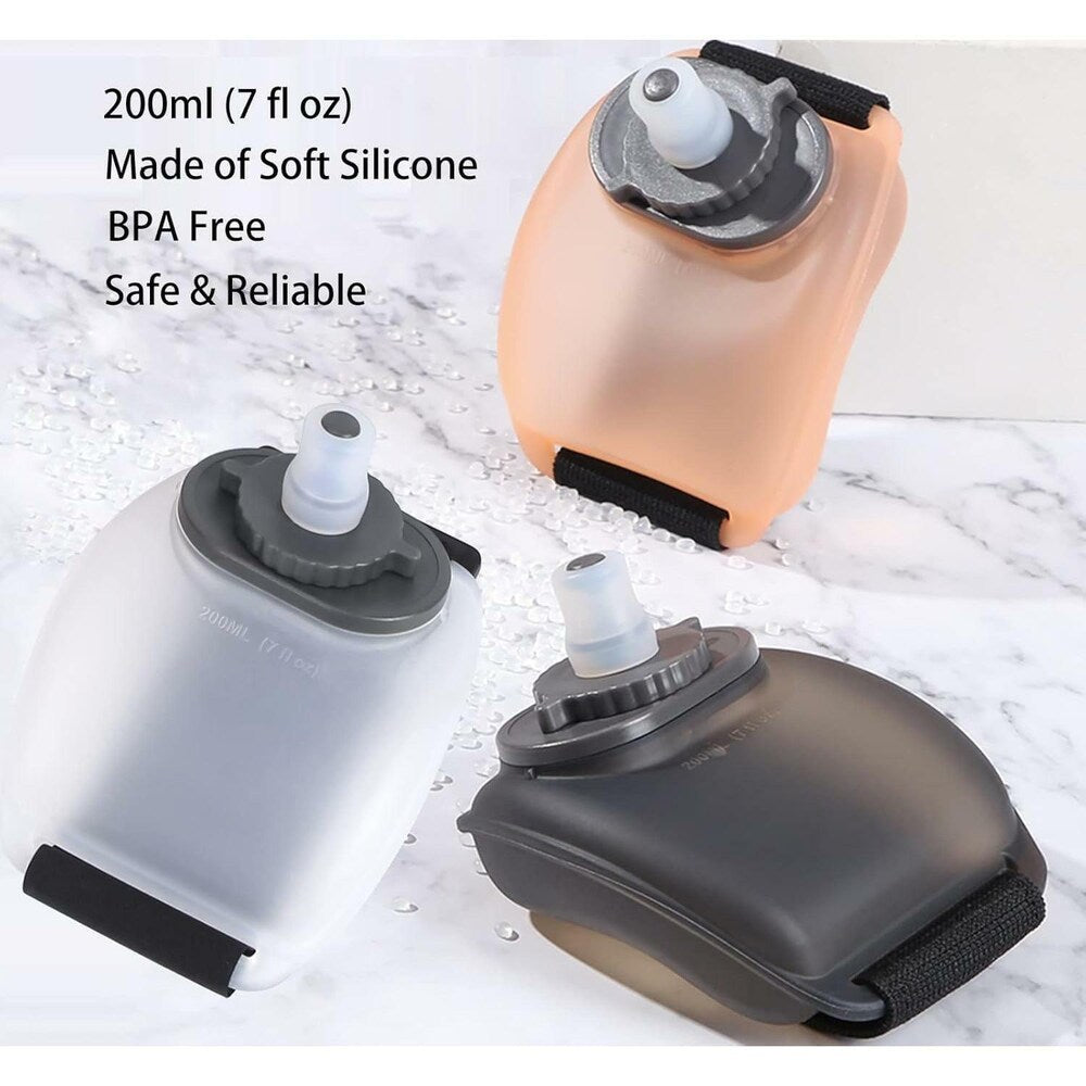 Running Wrist Water Bottle | Portable  | silicone | Running Cycling | Travel (200ml,7oz)