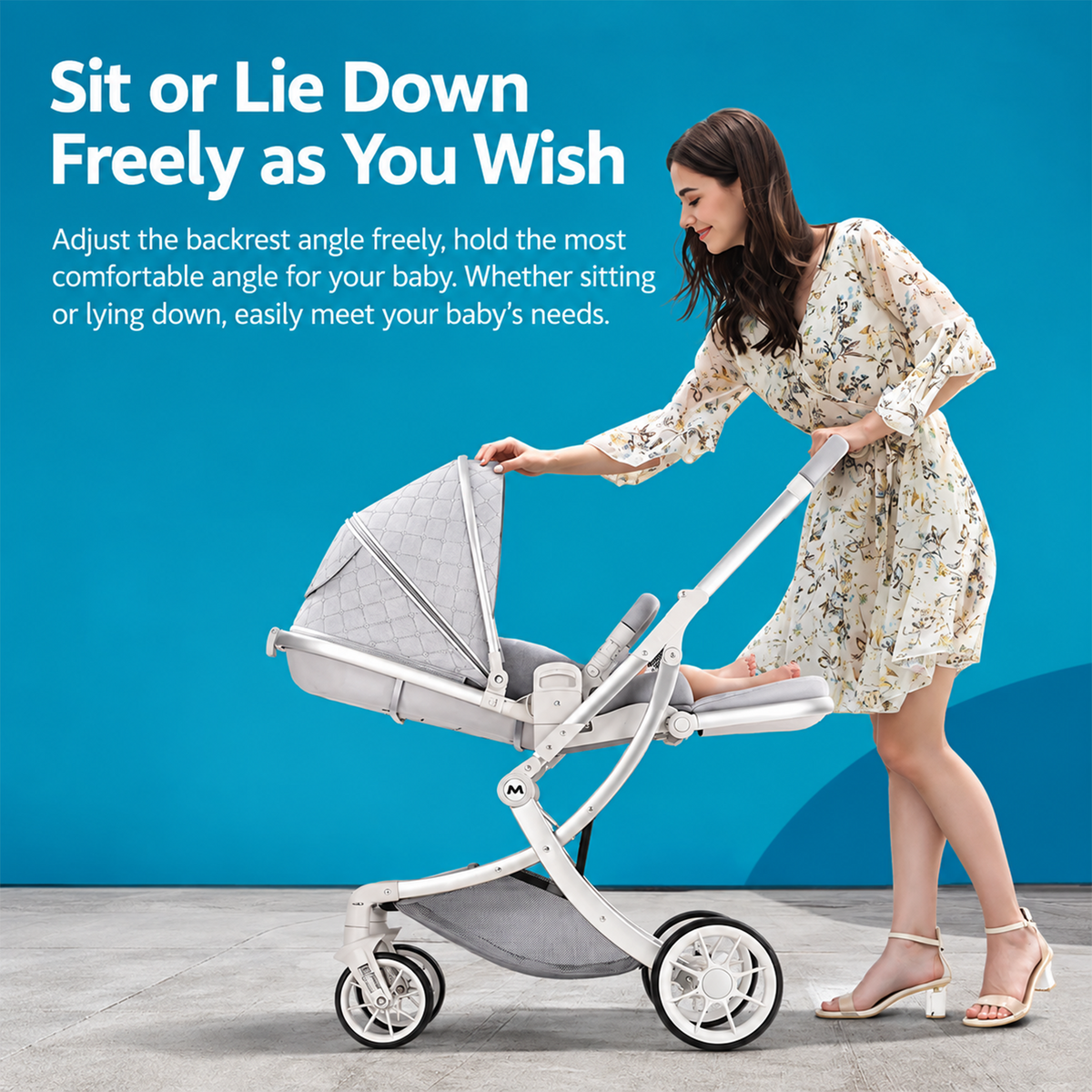 Kidspark Bellini baby stroller | High view reversible seat | All terrain wheels | sleekest design | luxury redefined