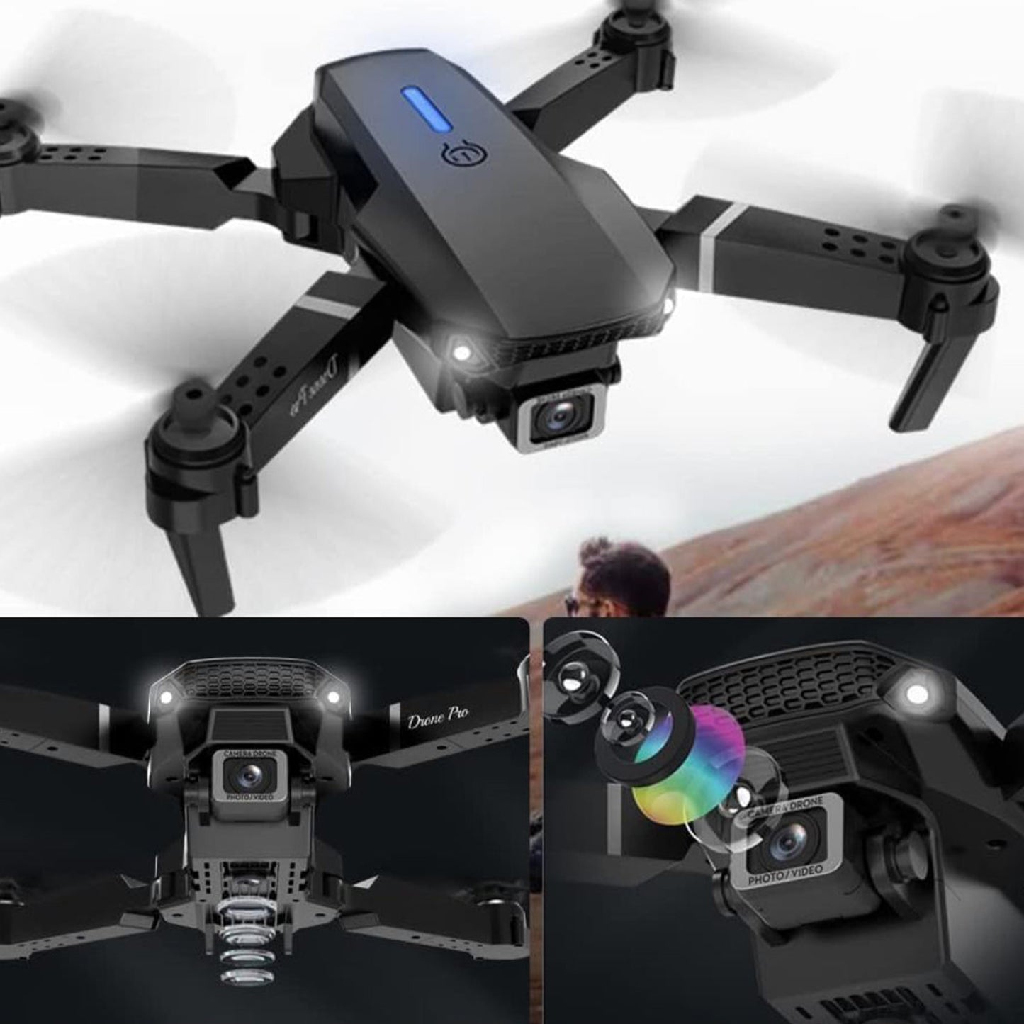 K2d2 e88 drone single battery with double 4K camera [14+]