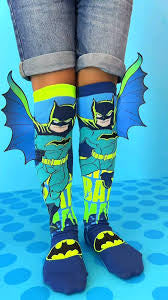 Premium quality 3D knee high Batman socks for boys