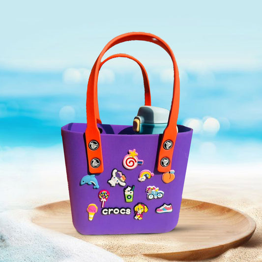 Crocs - medium multipurpose beach bag purple
