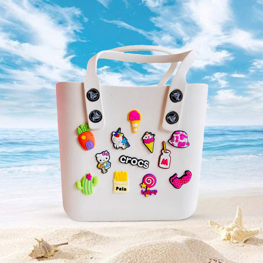 Crocs - medium multipurpose beach bag white
