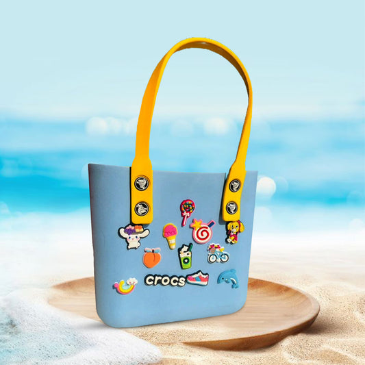 Crocs - medium multipurpose beach bag yellow/sky blue