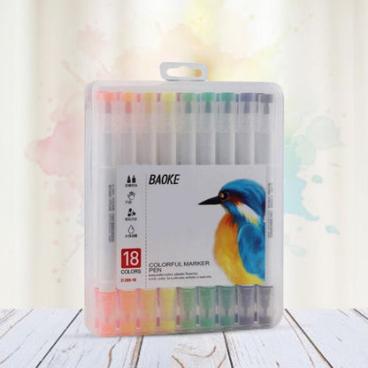 Baoke 18 shade dual tip markers
