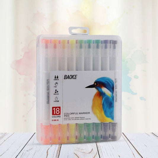 Baoke 18 shade dual tip markers