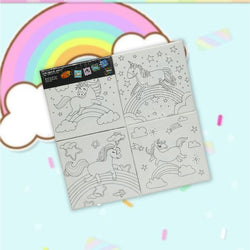 ZORSE Unicorn 4pc eight shades of Expression wooden frame canvas painting set 15 x 15cm - Kidspark