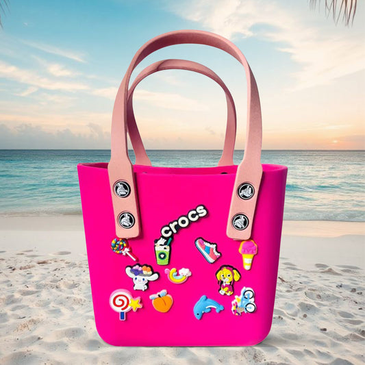 Crocs - medium multipurpose beach bag dark pink