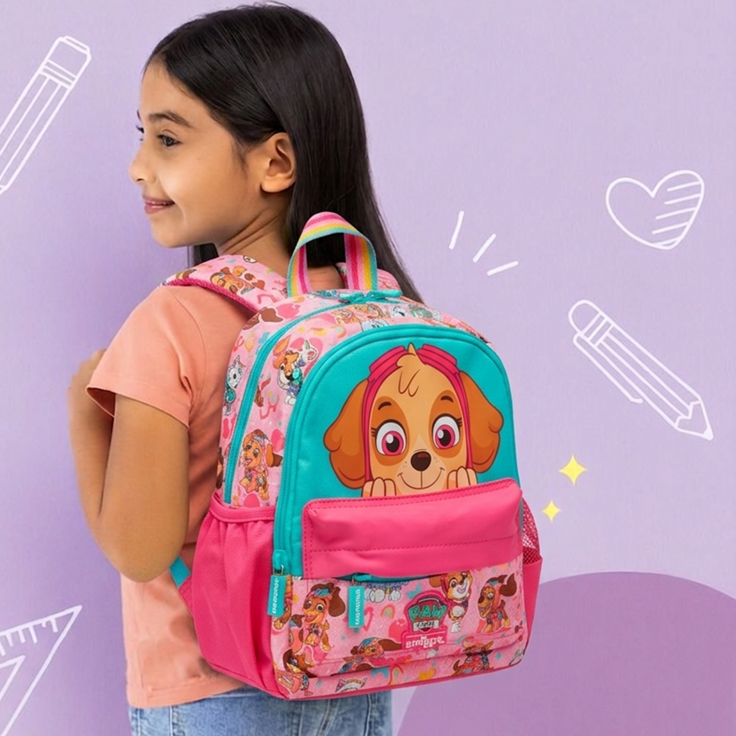 Smiggle Teeny Tiny Kids preschool Backpack - Pink Paw Patrol