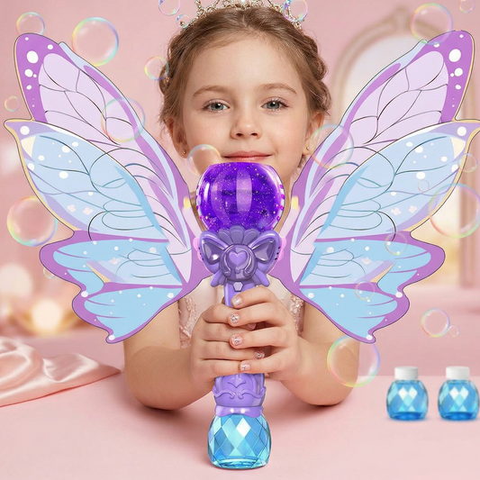 Butterfly light up bubble wand