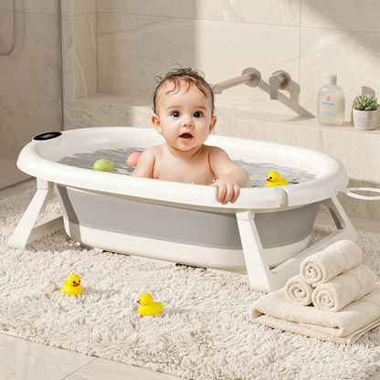 4 in 1 baby portable bath set | cushion | 2 x water ladle | Bucket | temperature monitor | EU standard quality
