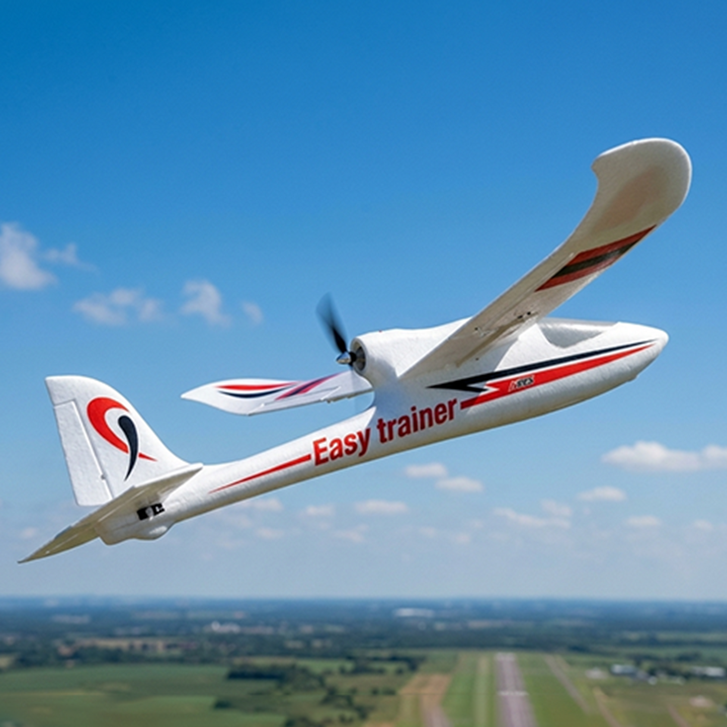FMS Easy Trainer RC Airplane 4CH 1280mm (50.4") Wingspan Beginner RTF with no Reflex (Transmitter/Receiver/Battery Included) | 35 days shipping