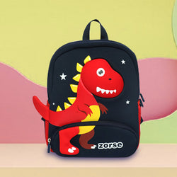 Zorse 3D red dino bag pack for kindergarten kids attractive and lovely backpacks small size (red) - Kidspark