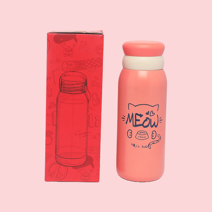 Stainless Steel Double-Wall Vacuum Insulated Bottle (430ml) For Kids (pink)