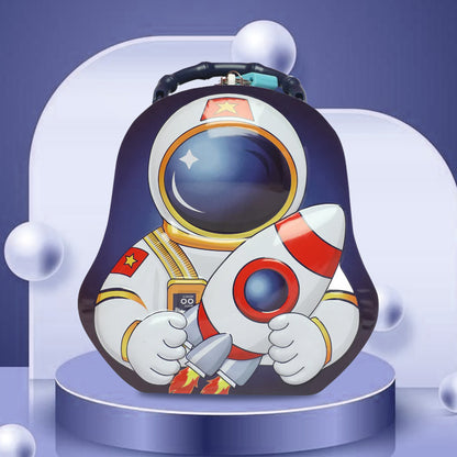 Astronaut money bank with lock & key for boys