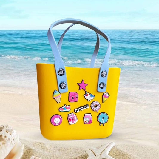 Crocs - medium multipurpose beach bag sky blue/yellow