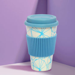 Eco-friendly Bamboo fibre Travel Coffee Mug for the best of journeys (purple-pine) - Kidspark