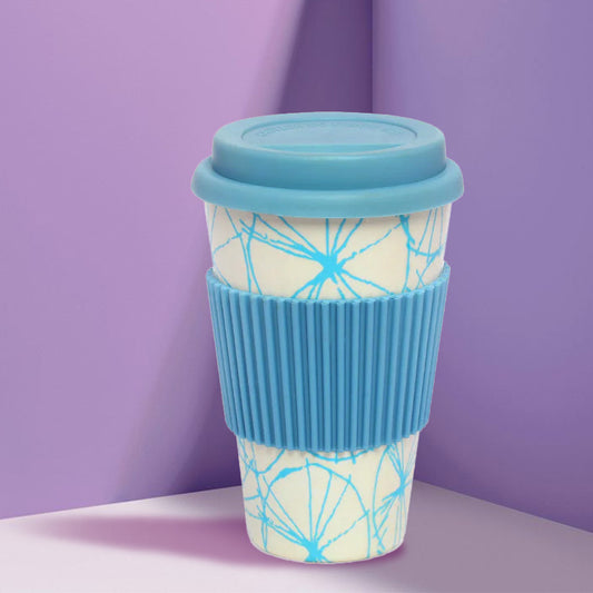 Eco-friendly Bamboo fibre Travel Coffee Mug for the best of journeys (purple-pine)