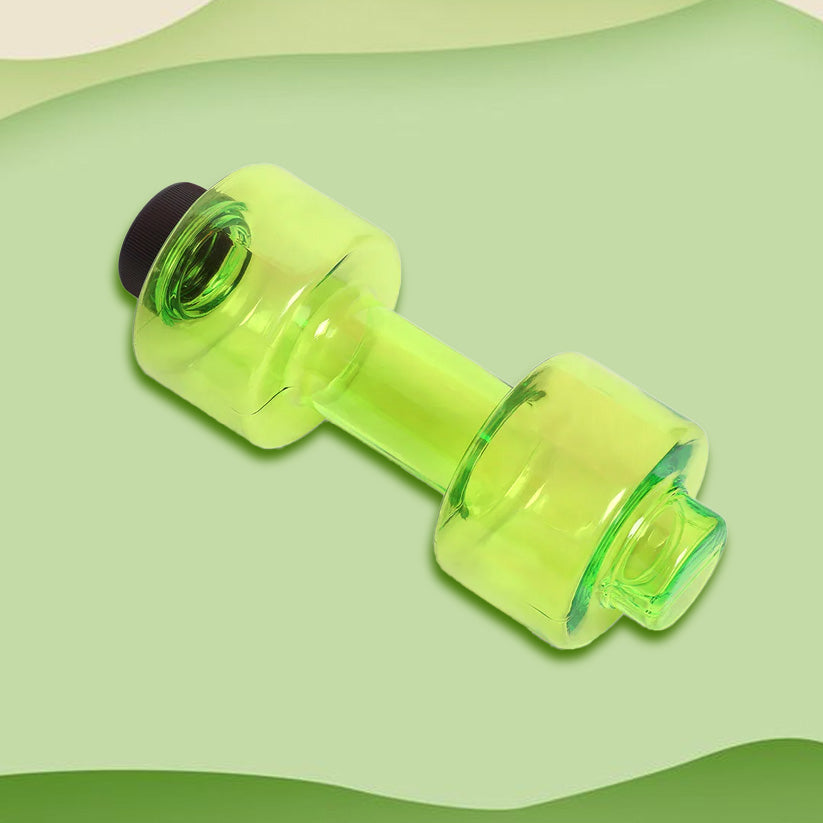plastic dumbbell bottle for your inner gym freak - 550 ml (green)
