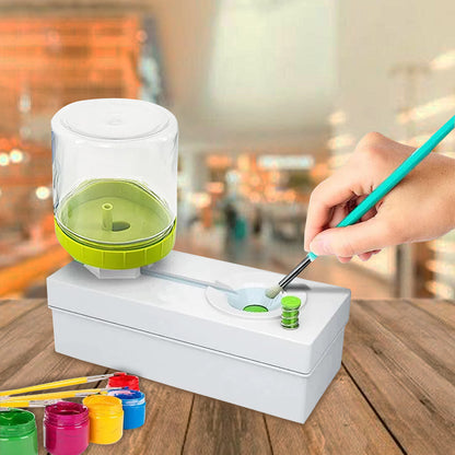 Multifunctional Paint Brush rinser with Fresh Water Cycle in every flush (green)