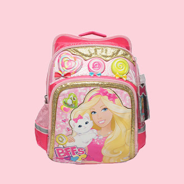 Premium Quality Barbie Princess Bag For School Student (pink) - Kidspark