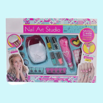 Nail glam Polish Makeup Sets for Kids with Nail Dryer for your Baby Girl 15 pcs set - Kidspark