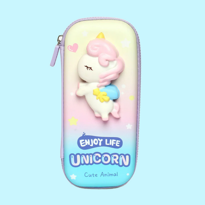 3D Squishy unicorn  Pencil Case: Fun, Functional, and Portable for Kids small size