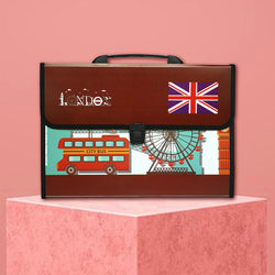 ZORSE London Themed Professional File Folders for Certificates, Documents Bag Document Holder (brown) - Kidspark