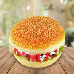 Realistic fake scented burger squishy with fridge magnet - Kidspark
