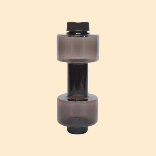 plastic dumbbell bottle for your inner gym freak - 550 ml (black) - Kidspark