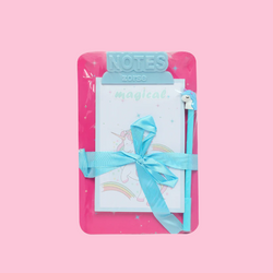 ZORSE notepad with diary and unique pen for your loved ones (magical, mermaid,unicorn variants-random print) - Kidspark