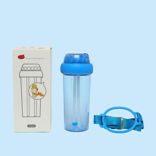 Dual sipper with strap slide to open bottle -700 mL (baby)