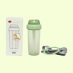 Dual sipper with strap slide to open bottle 560 mL (forest green) - Kidspark