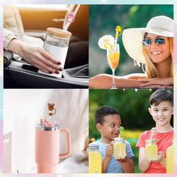 3D Straw Toppers - Stanley | Stylist | Silicone - Kidspark
