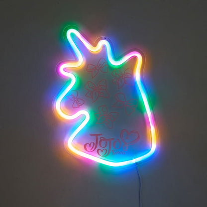 Jojo siwa’s unicorn LED neon light