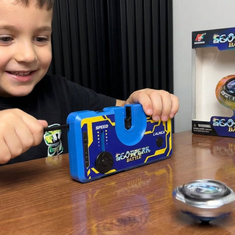 Beyblade electric battle spin launcher + metal beyblade
