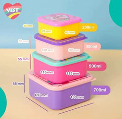 Vest - Lunchbox Set | 4pcs | BPA Free - Kidspark
