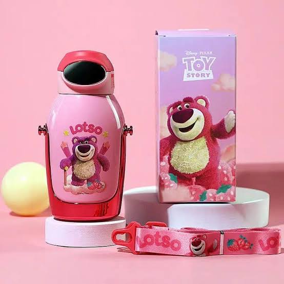 Lotso steel sipper water bottle with strap - 450 ml