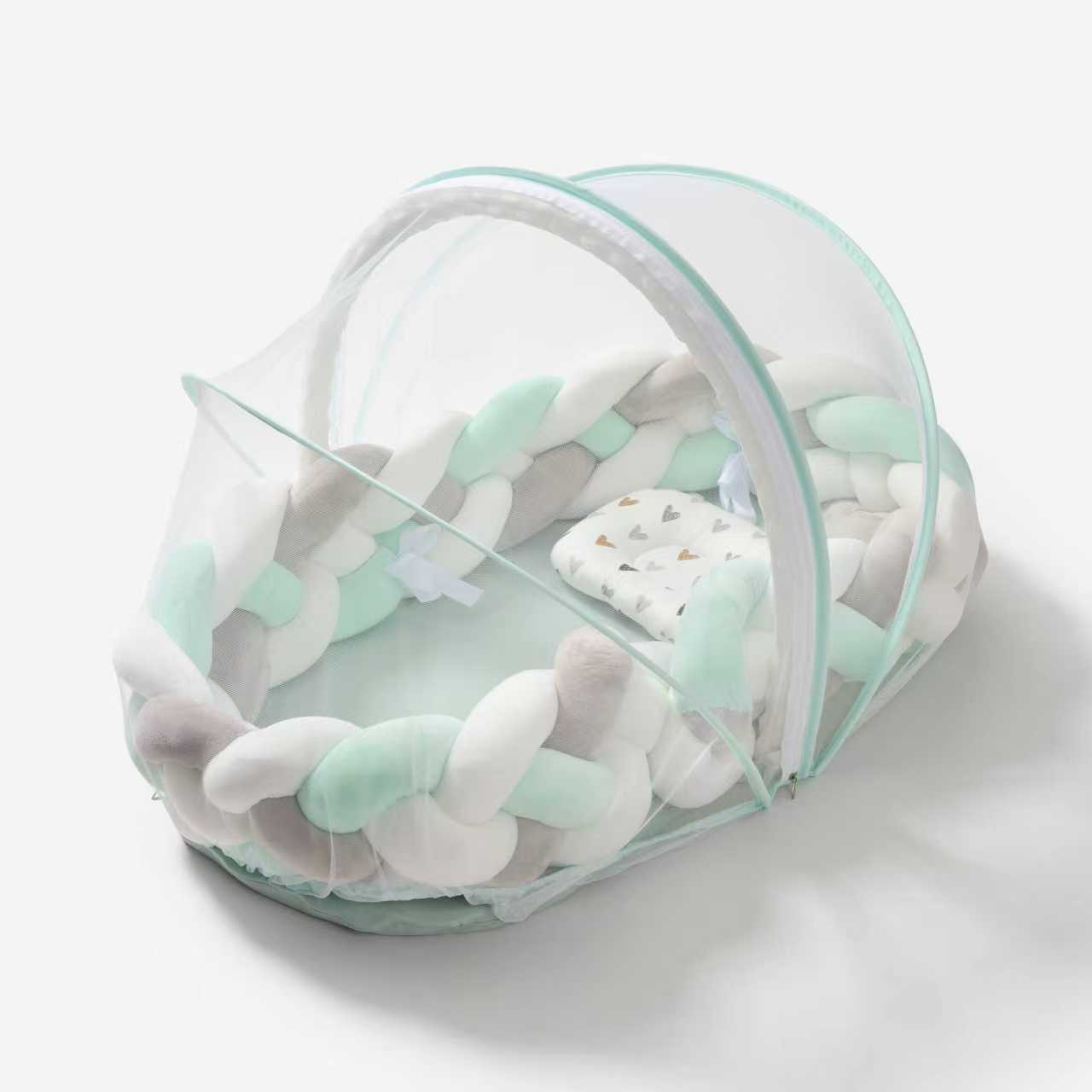 Baby nest 3.0 | Knotted braided  bumpers | Eco friendly | luxury