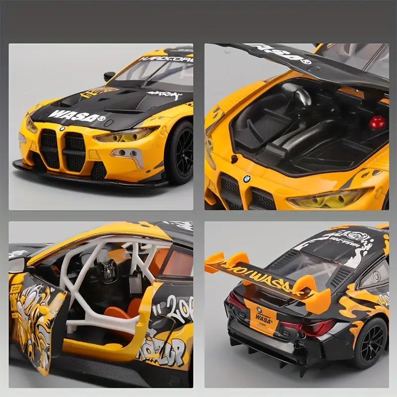 CCA 68296K BMW M4 GT3 1:24 Alloy Diecast Car Model – Yellow