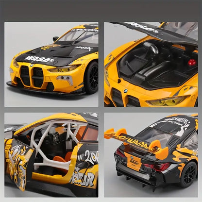 CCA 68296K BMW M4 GT3 1:24 Alloy Diecast Car Model – Yellow
