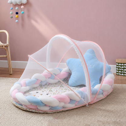 Baby nest 3.0 | Knotted braided  bumpers | Eco friendly | luxury