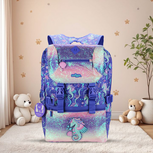 Big 18’’ Smiggle Blue Sea-Horse Backpack - Luxury Quality