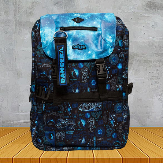 Big 18’’ Smiggle Blue Space danger Backpack - Luxury Quality
