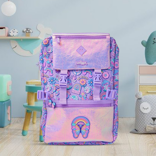 Big 18’’ Smiggle Purple Butterfly Backpack - Luxury Quality
